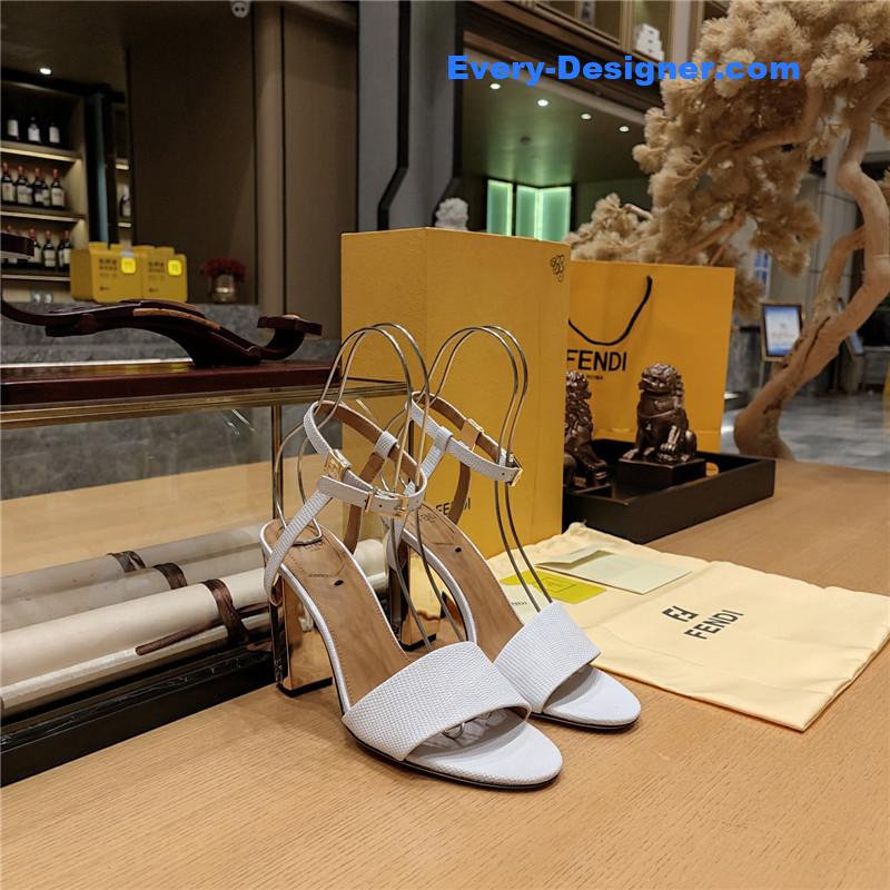 F**di electroplated high heel sandals