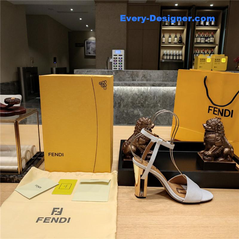 F**di electroplated high heel sandals