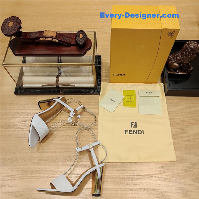 F**di electroplated high heel sandals