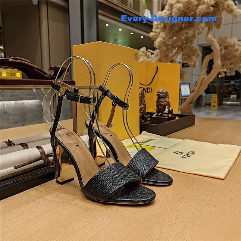 F**di electroplated high heel sandals