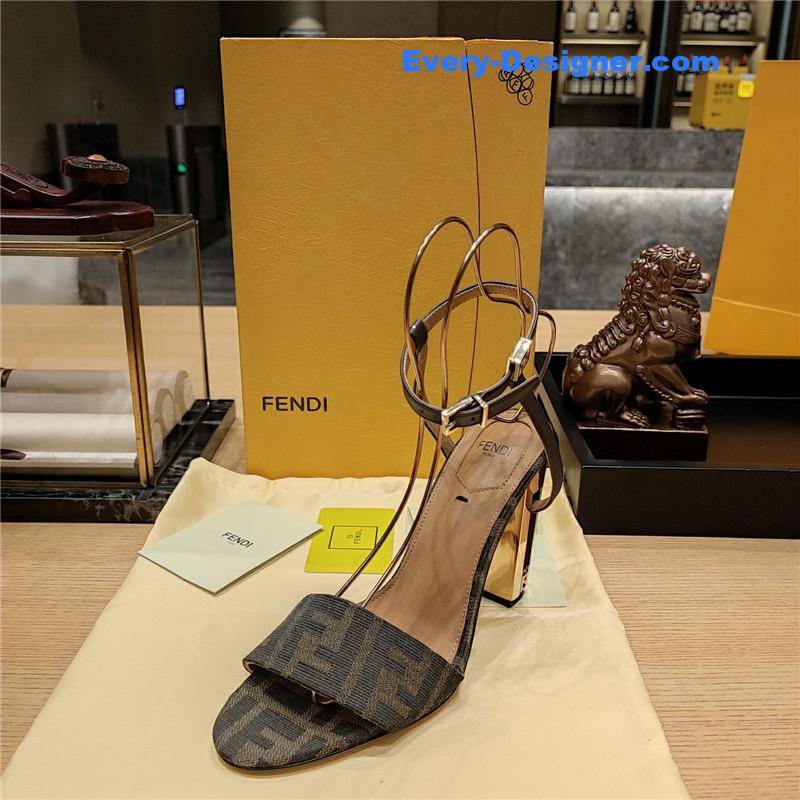 F**di electroplated high heel sandals