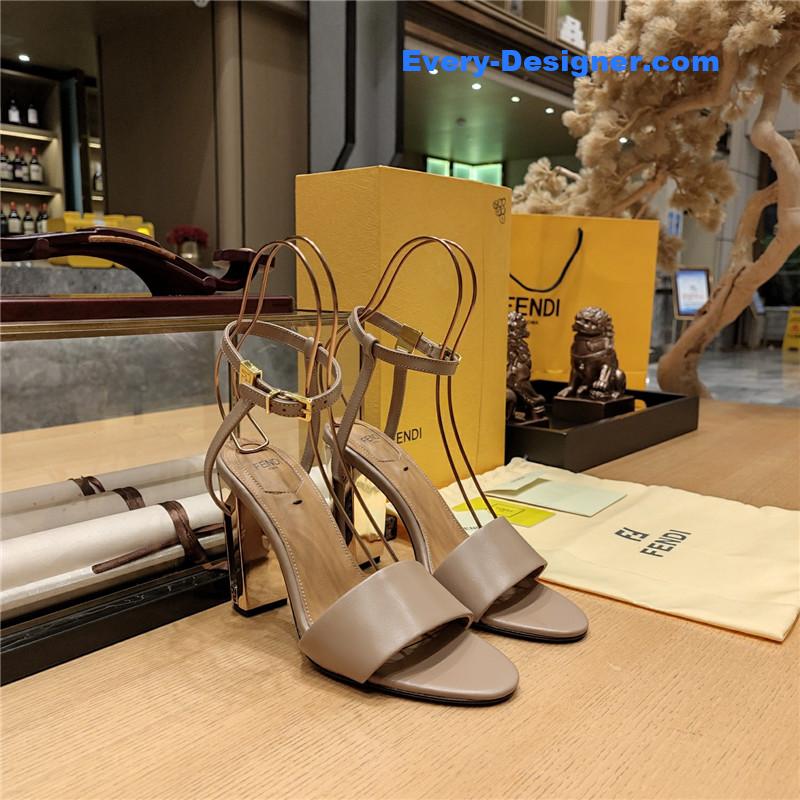 F**di electroplated high heel sandals