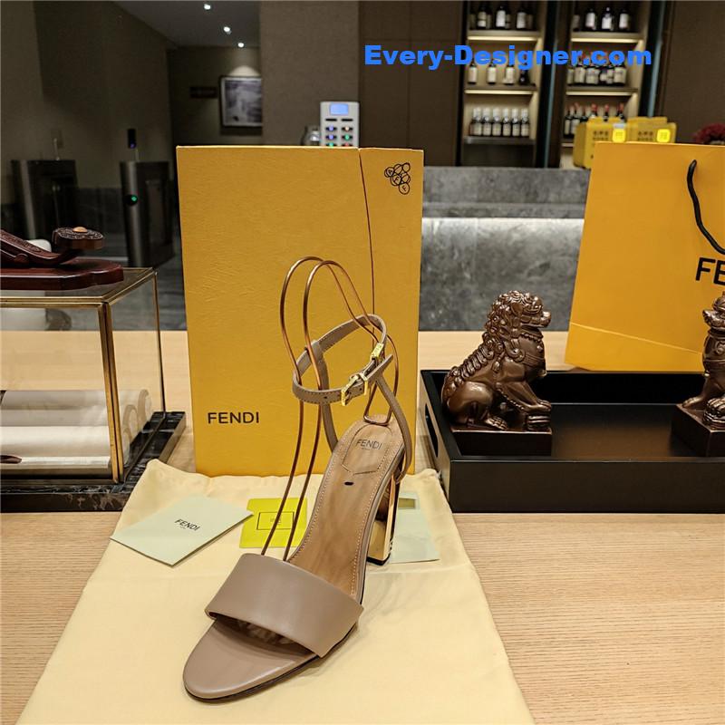 F**di electroplated high heel sandals