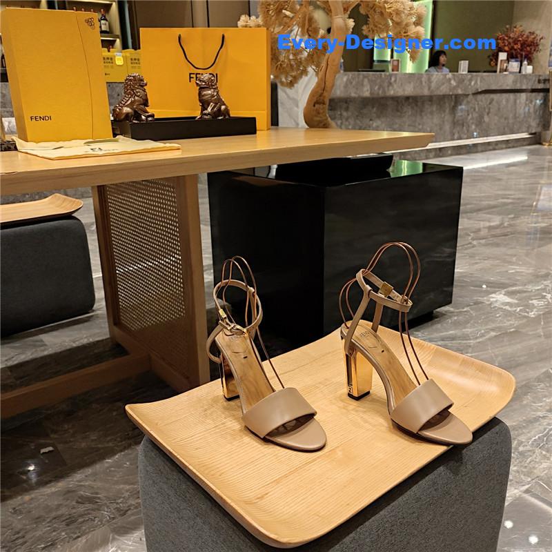F**di electroplated high heel sandals