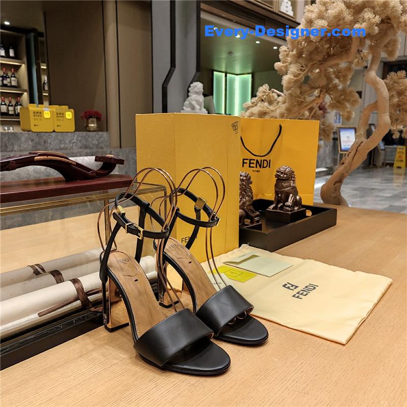 F**di electroplated high heel sandals