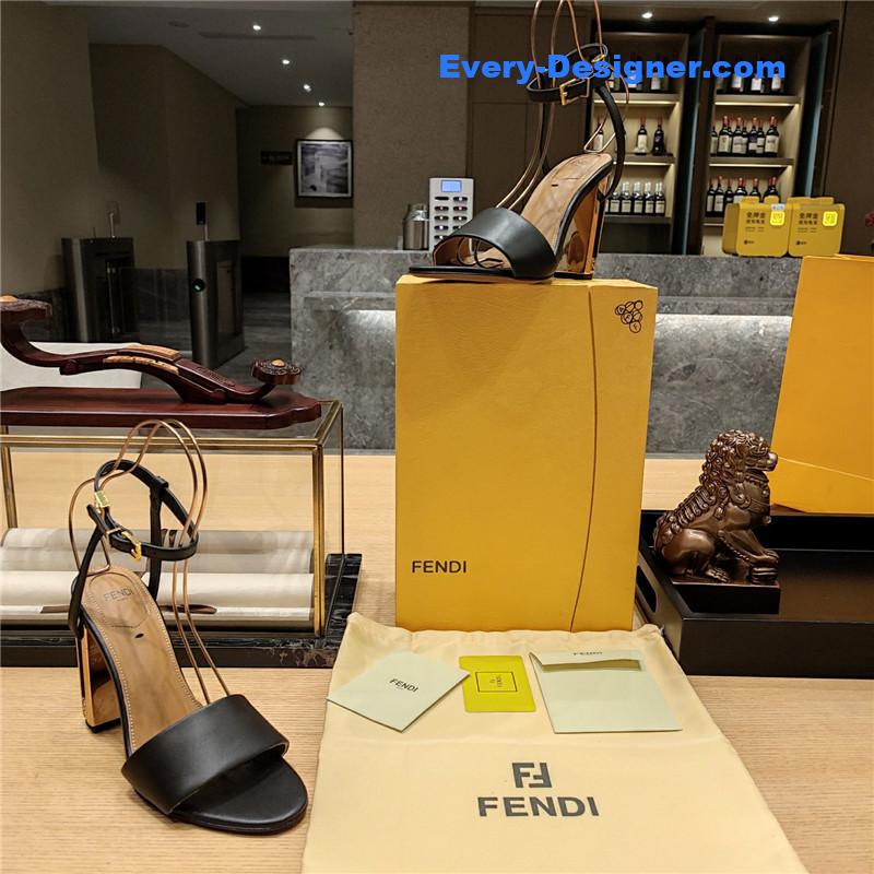 F**di electroplated high heel sandals