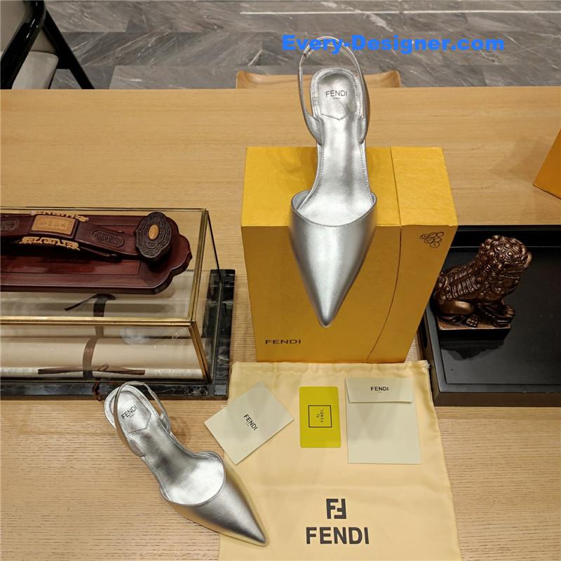 F**di back strap toe high heels