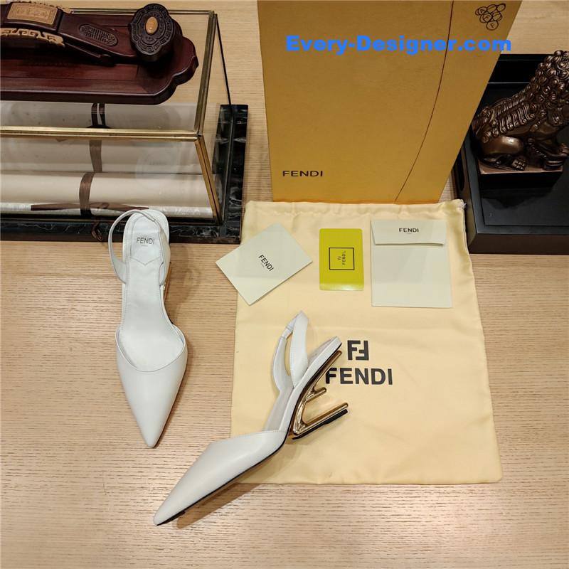 F**di back strap toe high heels