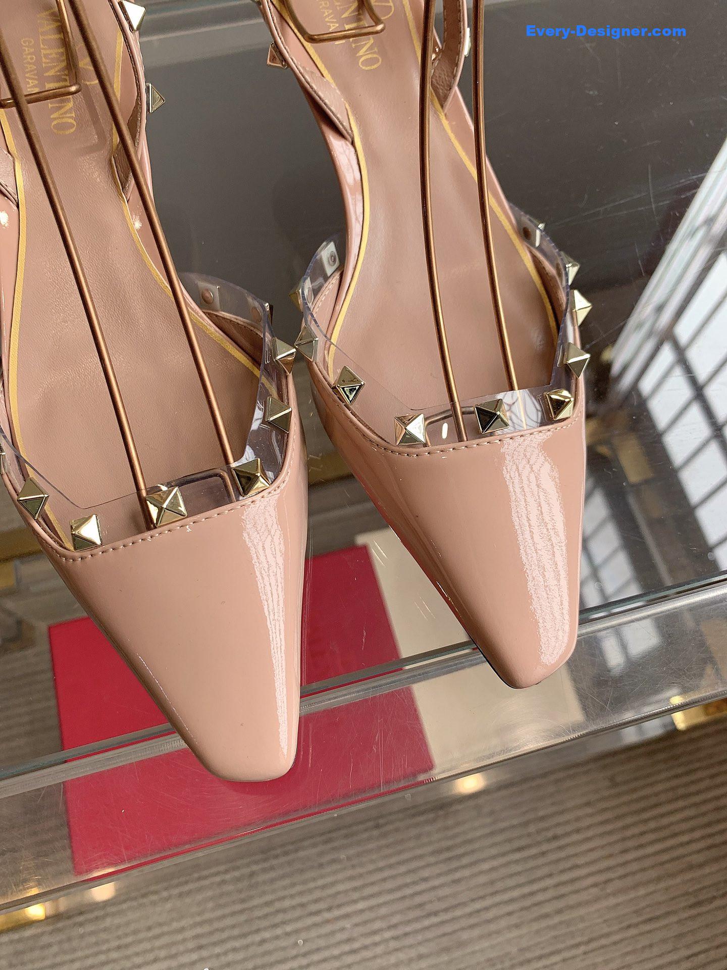 Va1e*ntin0 new rivet kitten heel sandals