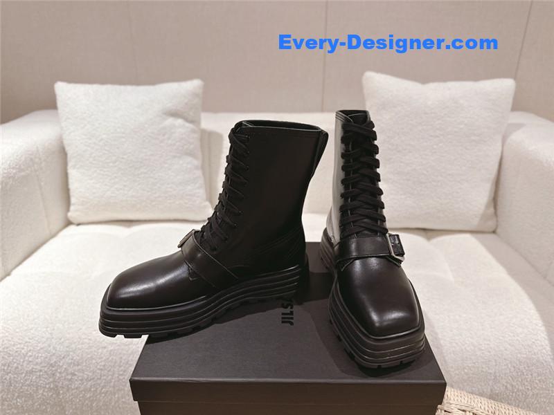 jil sander square toe martin boots