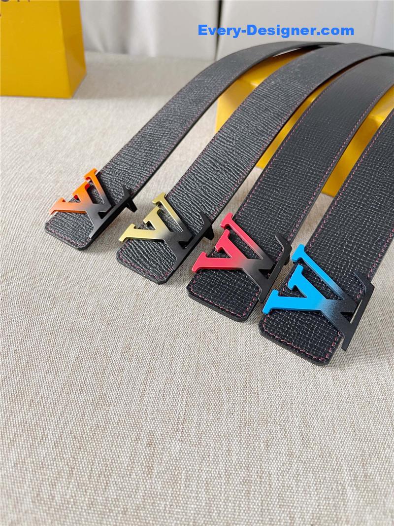 l0vis Vvtt0n lv two-color letter buckle double-sided belt