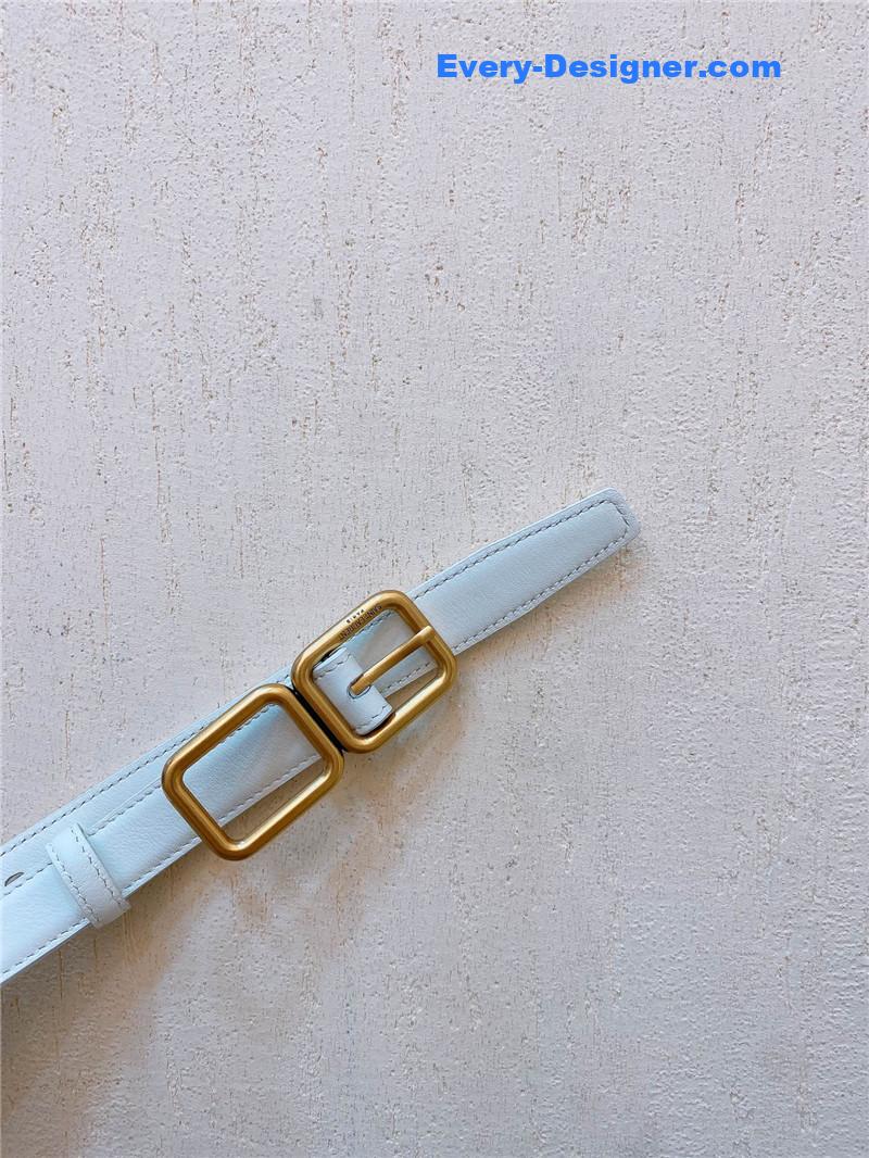 Y51 double buckle narrow belt
