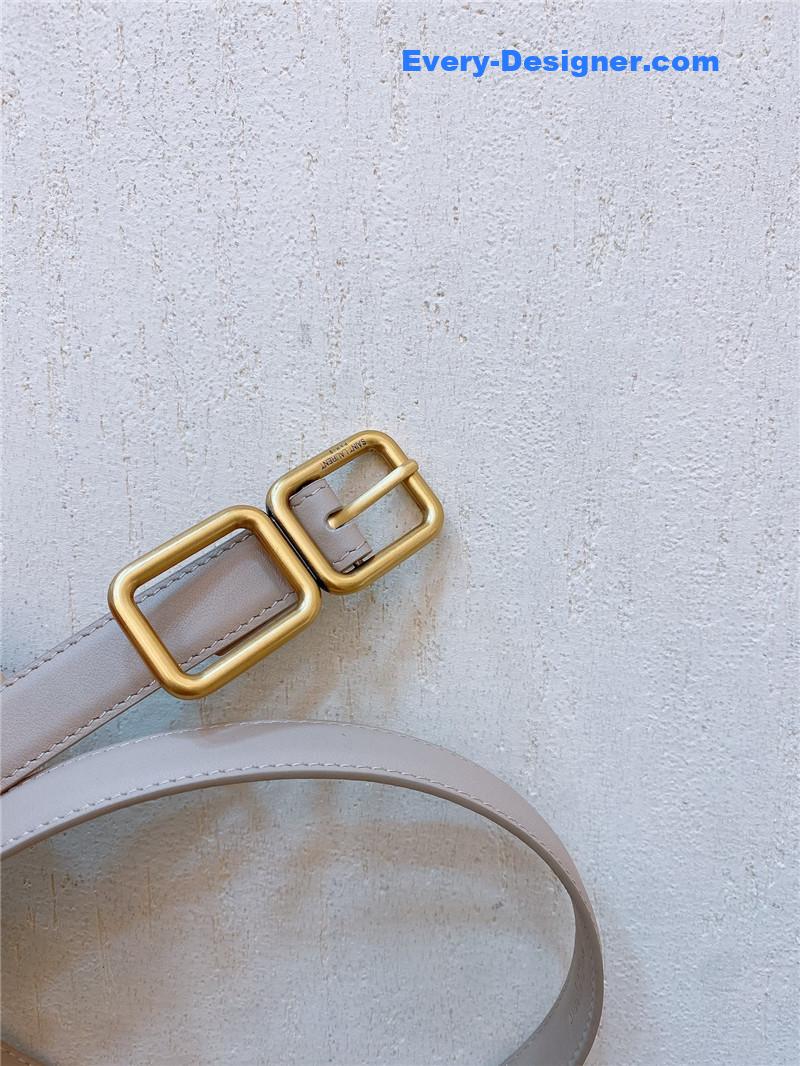Y51 double buckle narrow belt