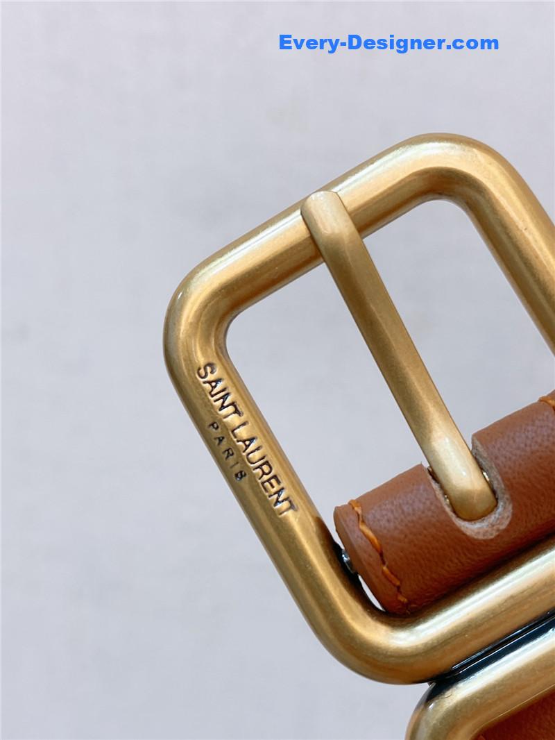 Y51 double buckle narrow belt