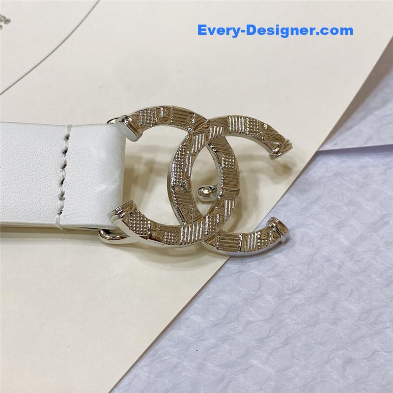Ch**el cc engraved craft logo buckle belt