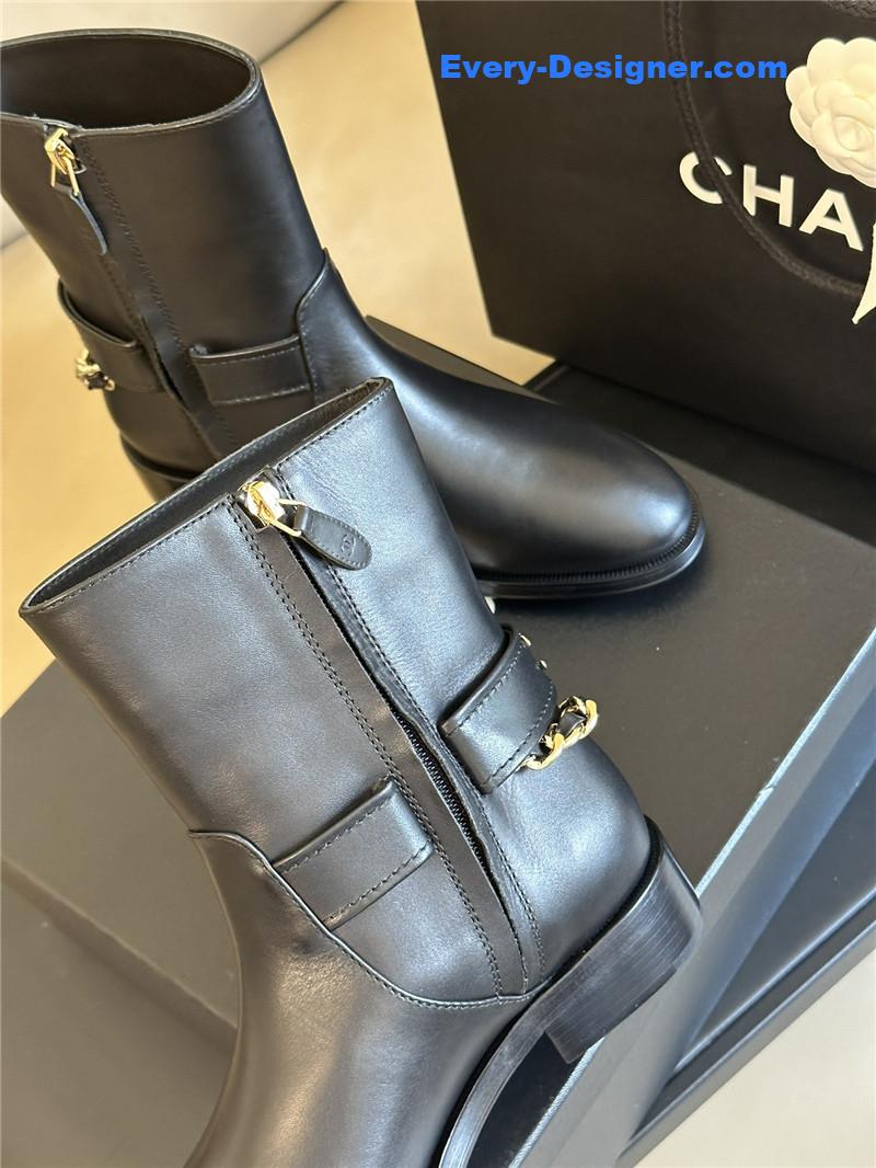 CC autumn winter chain ankle boots
