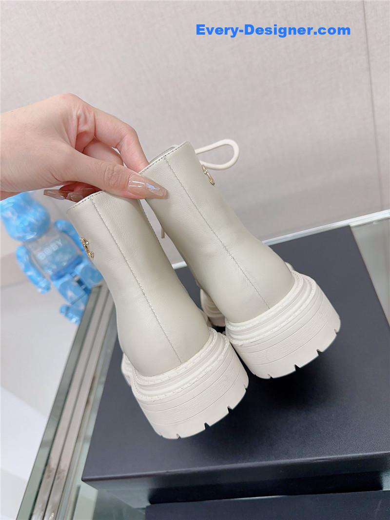 CC platform martin ankle boots