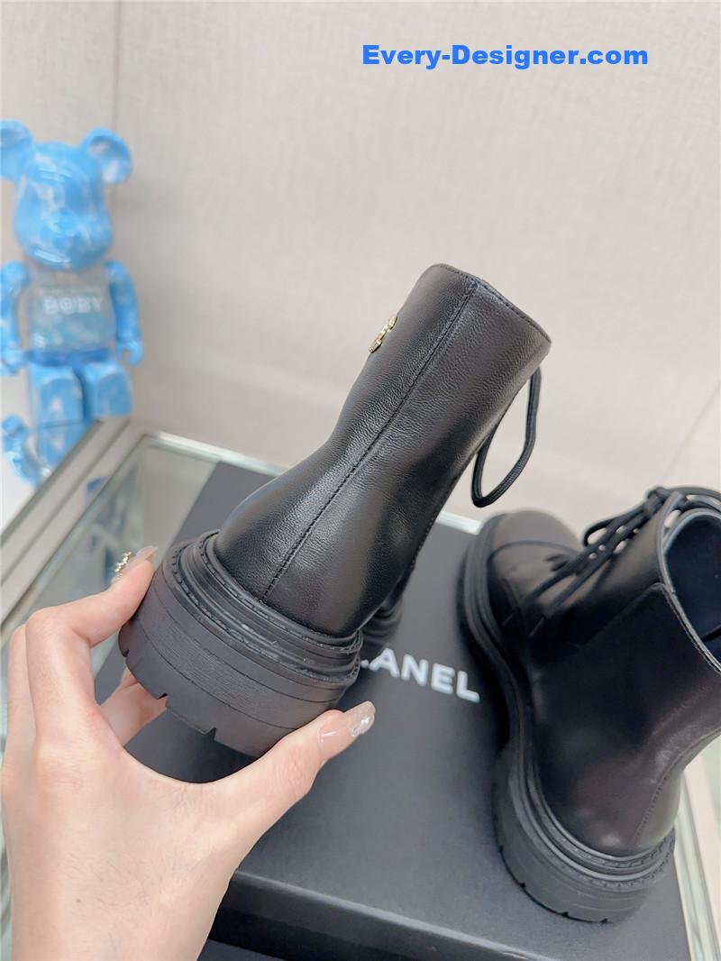 CC platform martin ankle boots