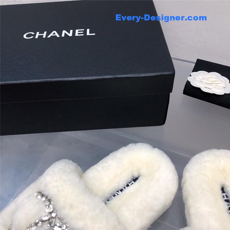 CC fur slippers