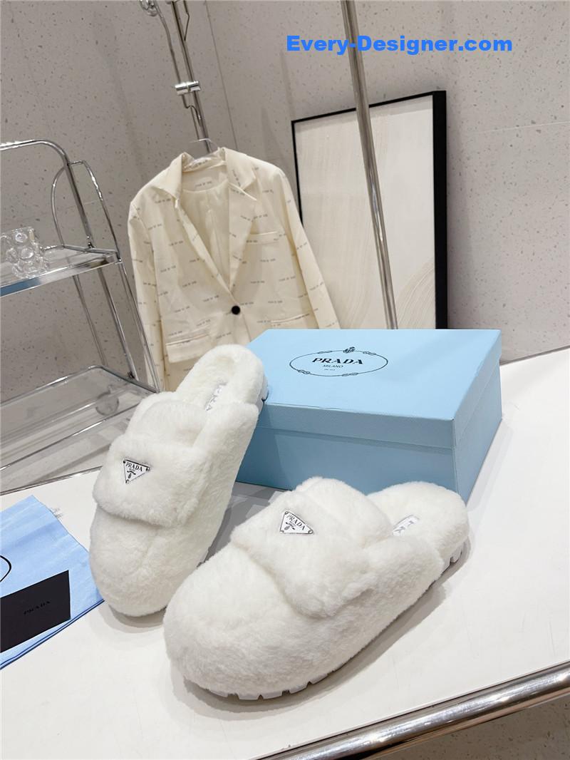 Pra*a autumn winter fur slippers