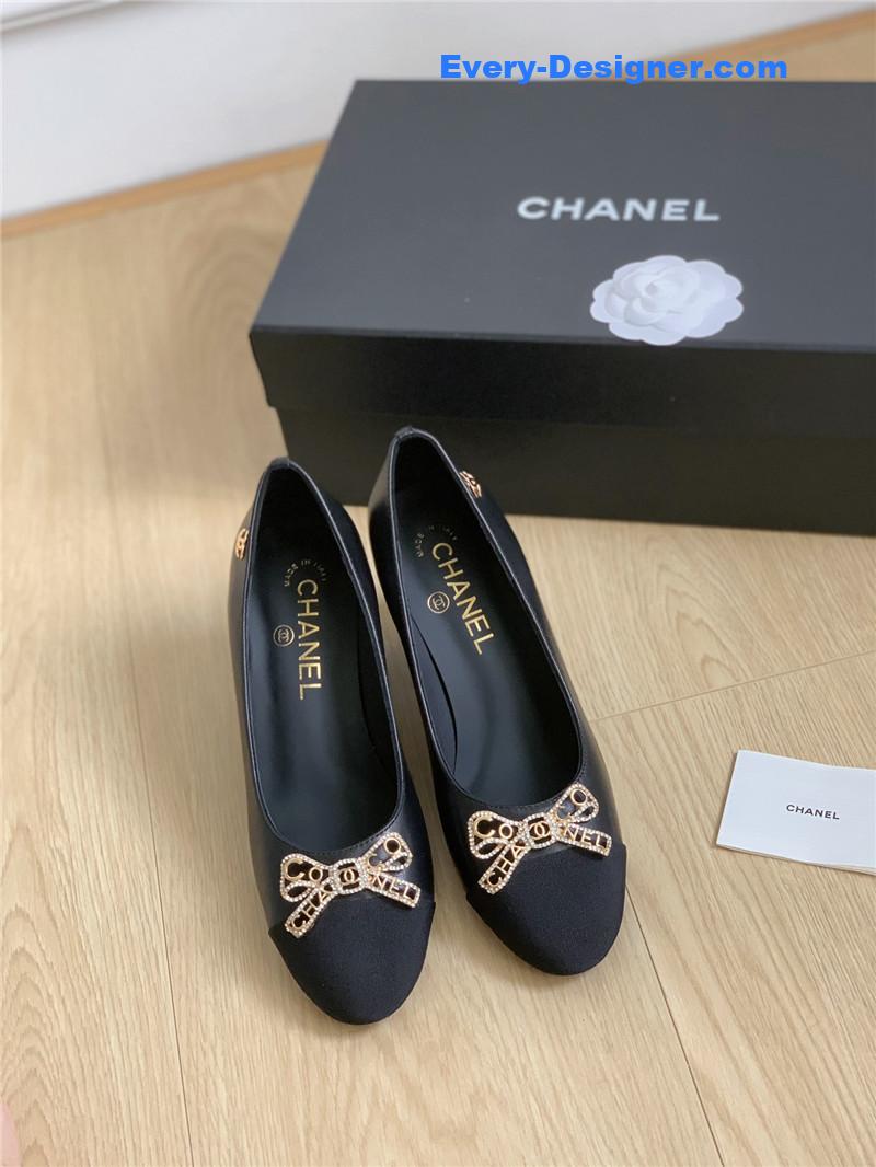 cc double c butterfly D1am0nd buckle shoes