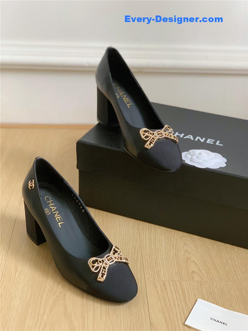 cc double c butterfly D1am0nd buckle shoes
