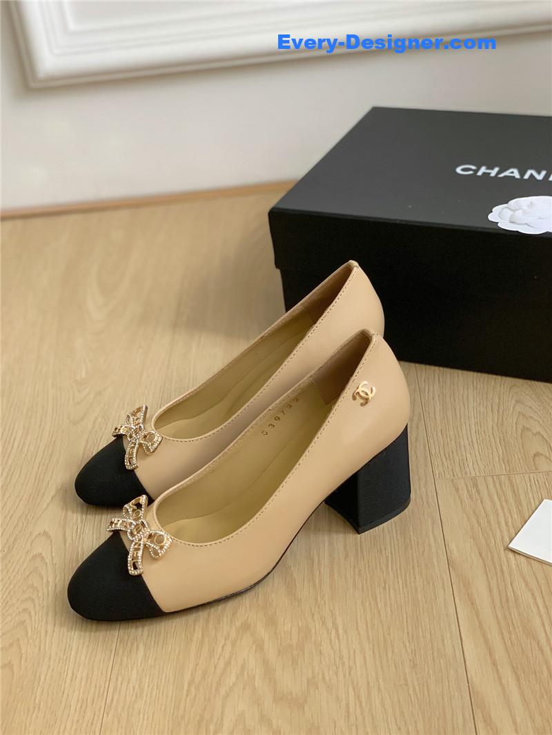 cc double c butterfly D1am0nd buckle shoes
