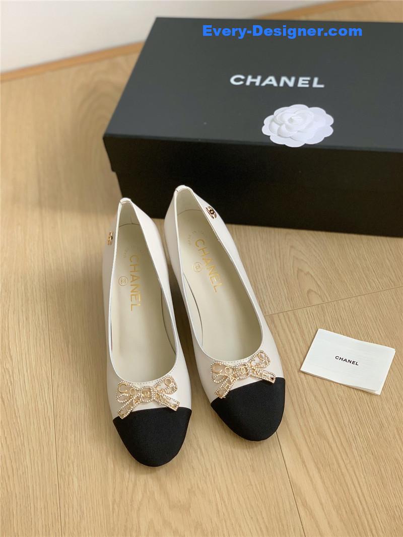 cc double c butterfly D1am0nd buckle shoes