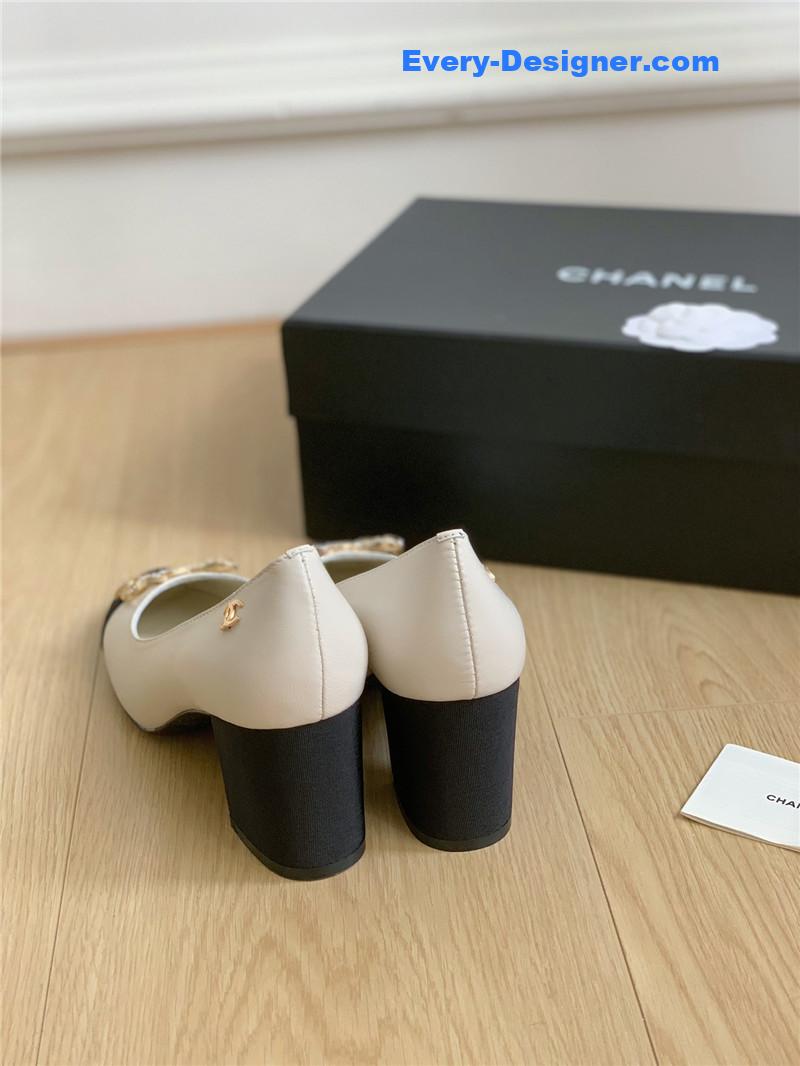 cc double c butterfly D1am0nd buckle shoes