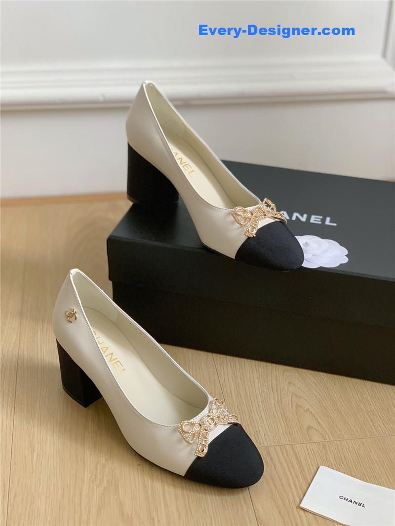 cc double c butterfly D1am0nd buckle shoes