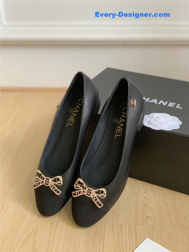 cc double c butterfly D1am0nd buckle shoes