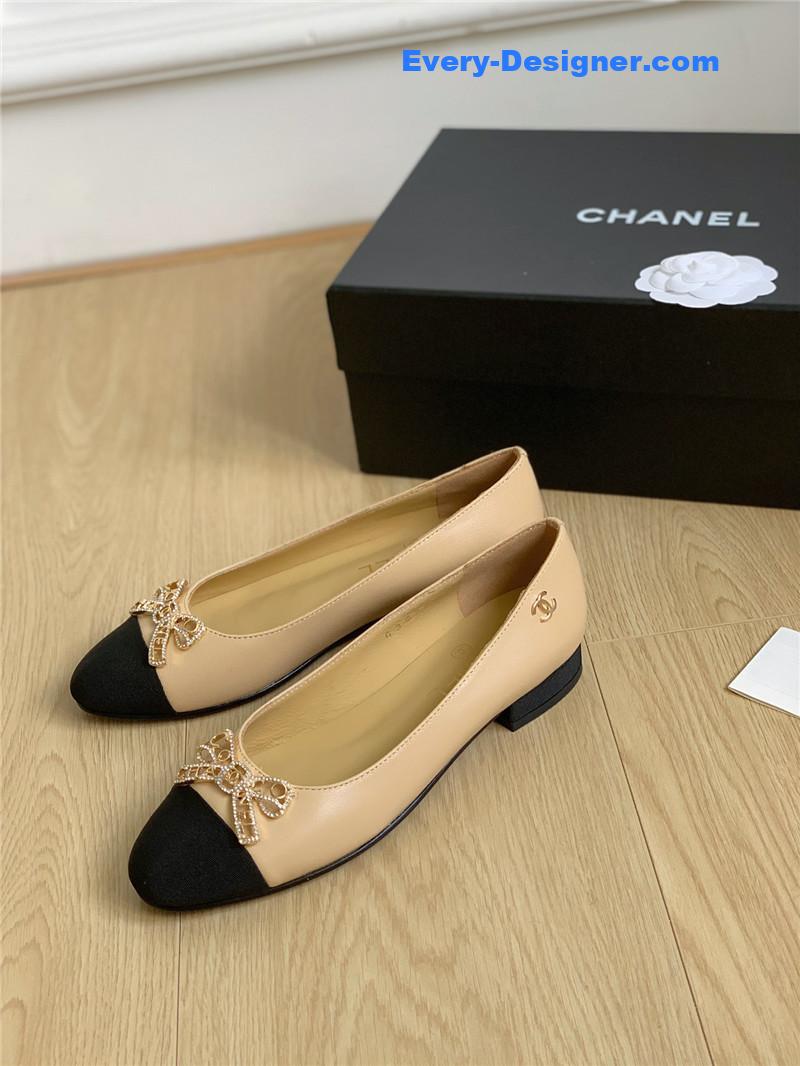 cc double c butterfly D1am0nd buckle shoes