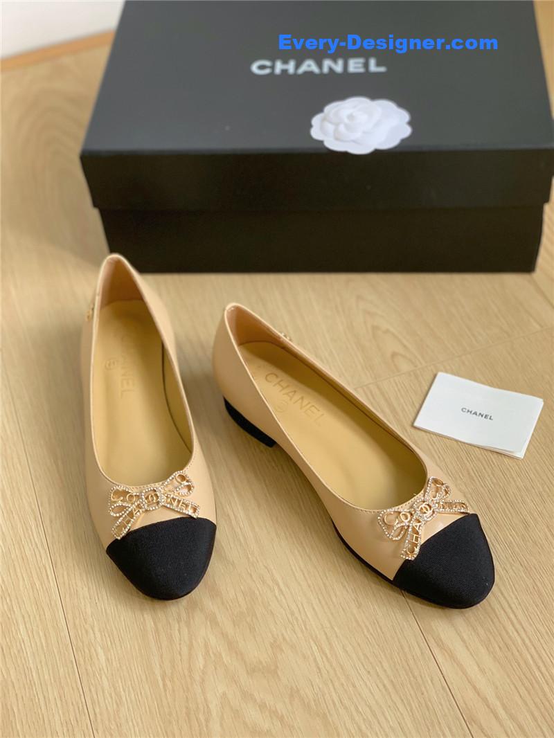 cc double c butterfly D1am0nd buckle shoes