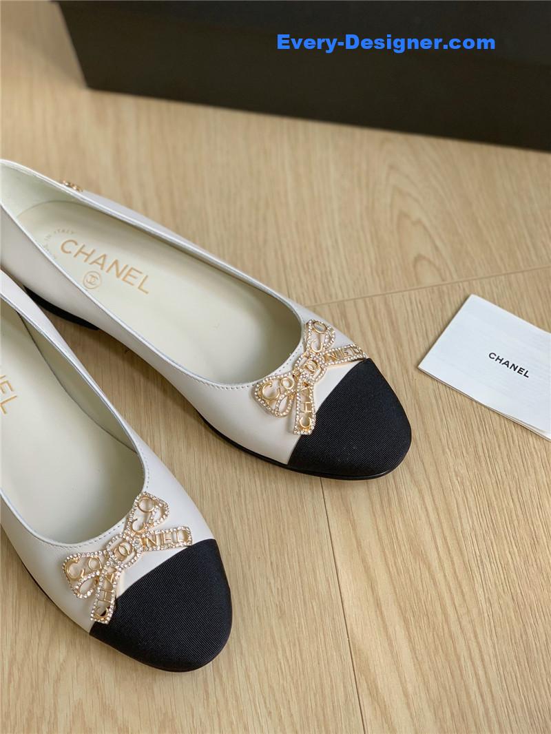 cc double c butterfly D1am0nd buckle shoes