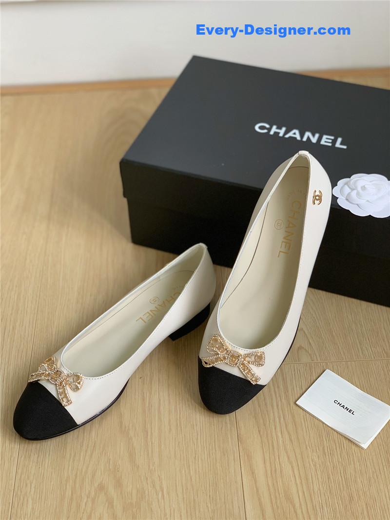 cc double c butterfly D1am0nd buckle shoes