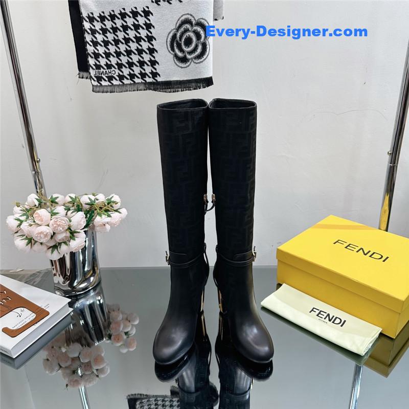 F**di hollow chunky heel ankle boots