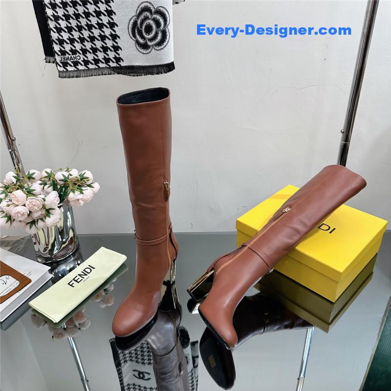 F**di hollow chunky heel ankle boots