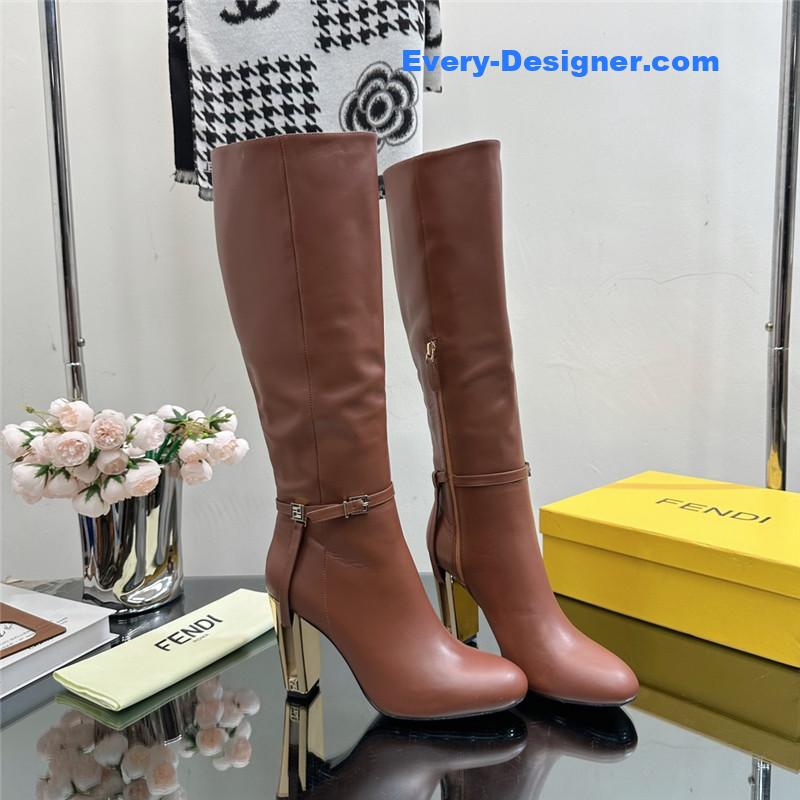 F**di hollow chunky heel ankle boots
