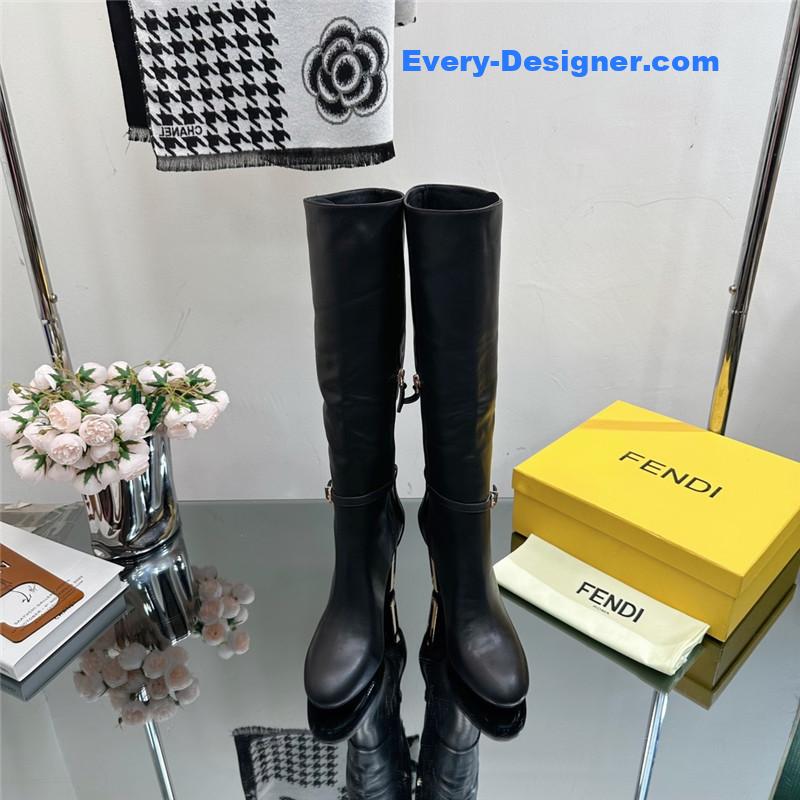 F**di hollow chunky heel ankle boots