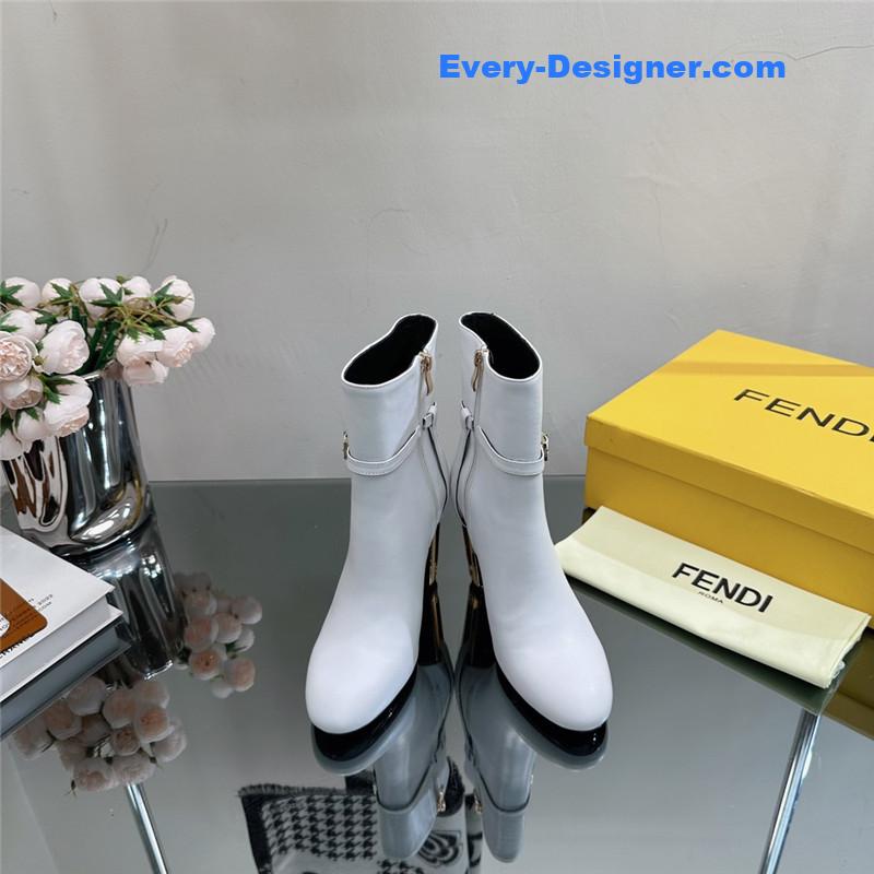F**di hollow chunky heel ankle boots