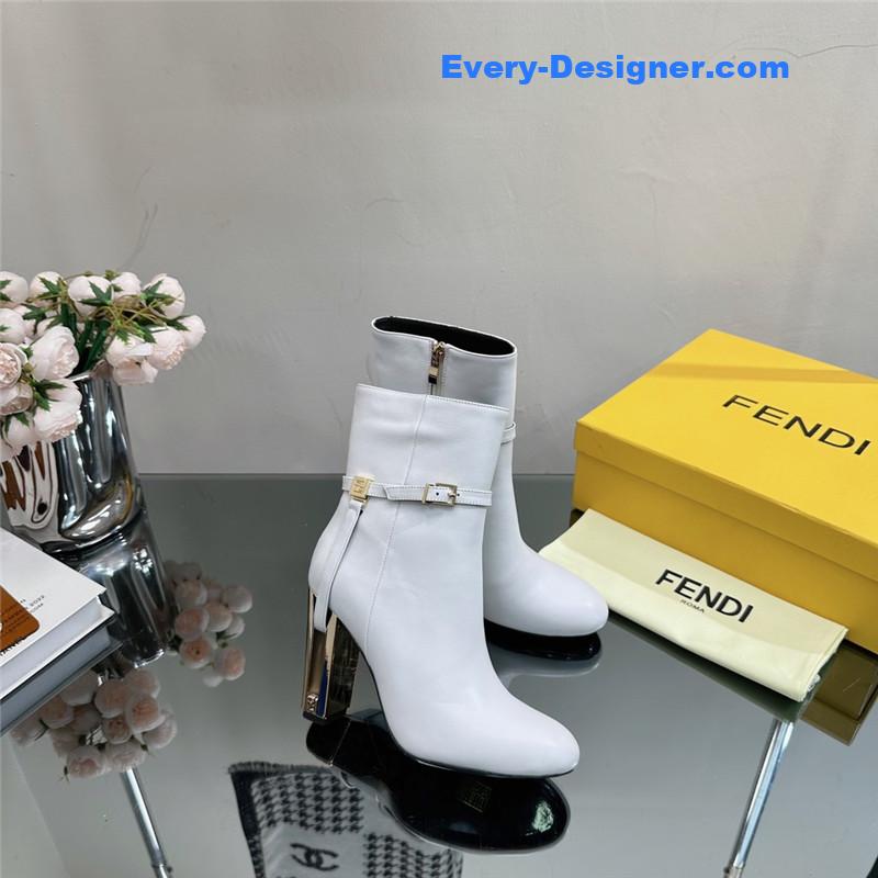 F**di hollow chunky heel ankle boots