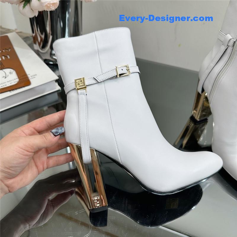 F**di hollow chunky heel ankle boots