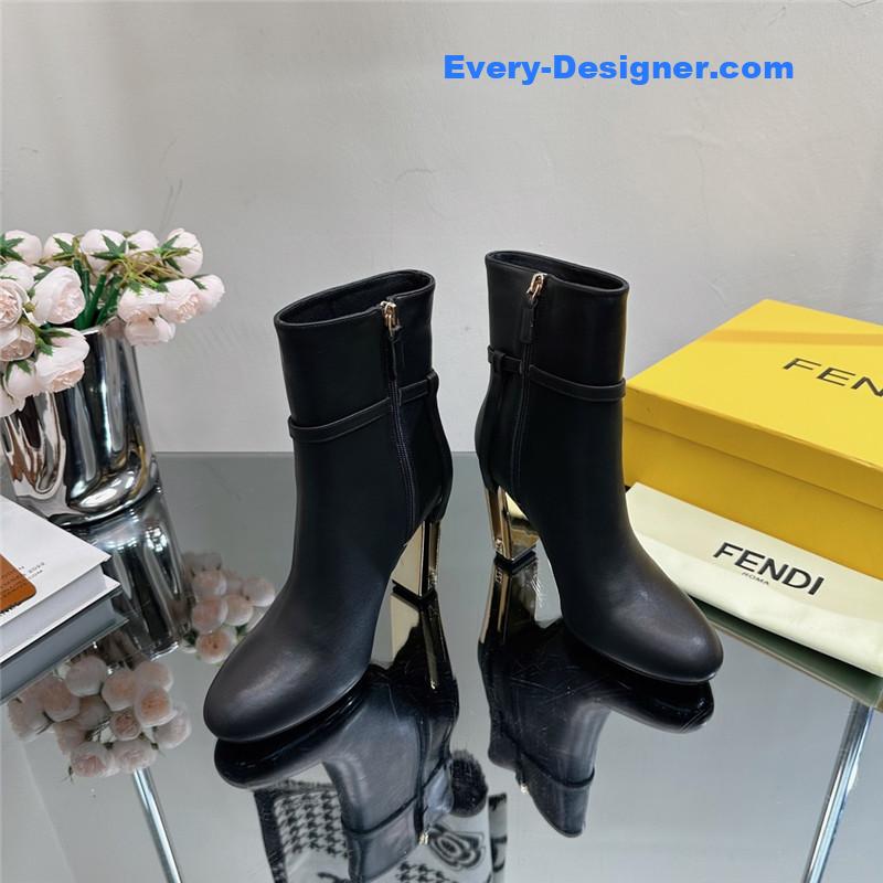 F**di hollow chunky heel ankle boots