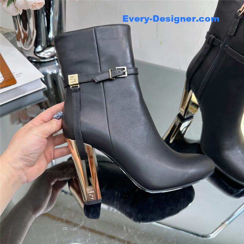 F**di hollow chunky heel ankle boots
