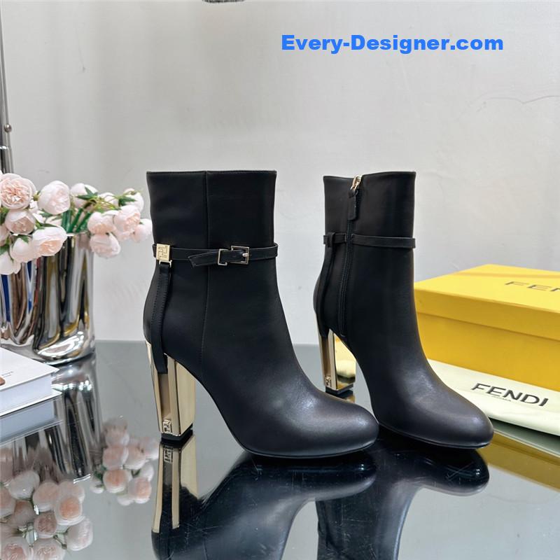 F**di hollow chunky heel ankle boots
