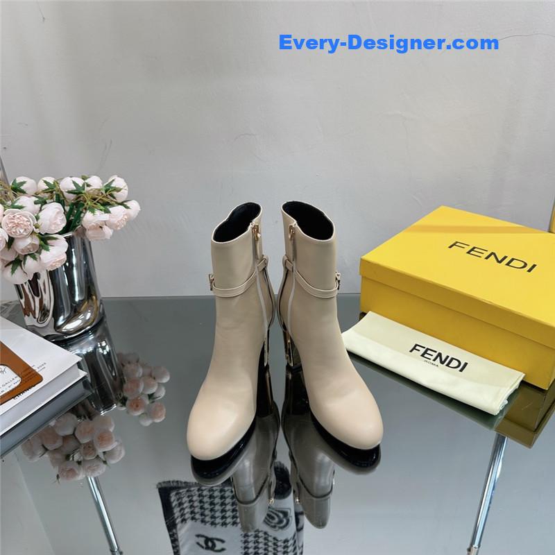 F**di hollow chunky heel ankle boots