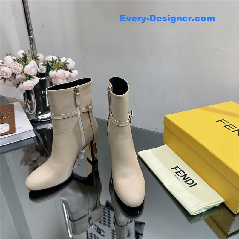 F**di hollow chunky heel ankle boots