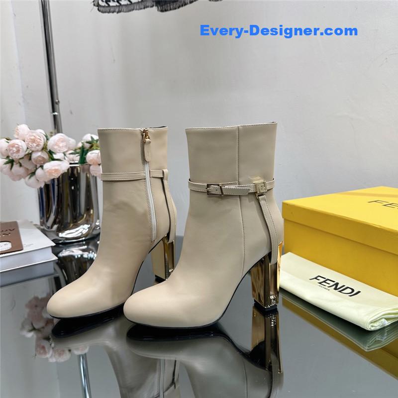 F**di hollow chunky heel ankle boots