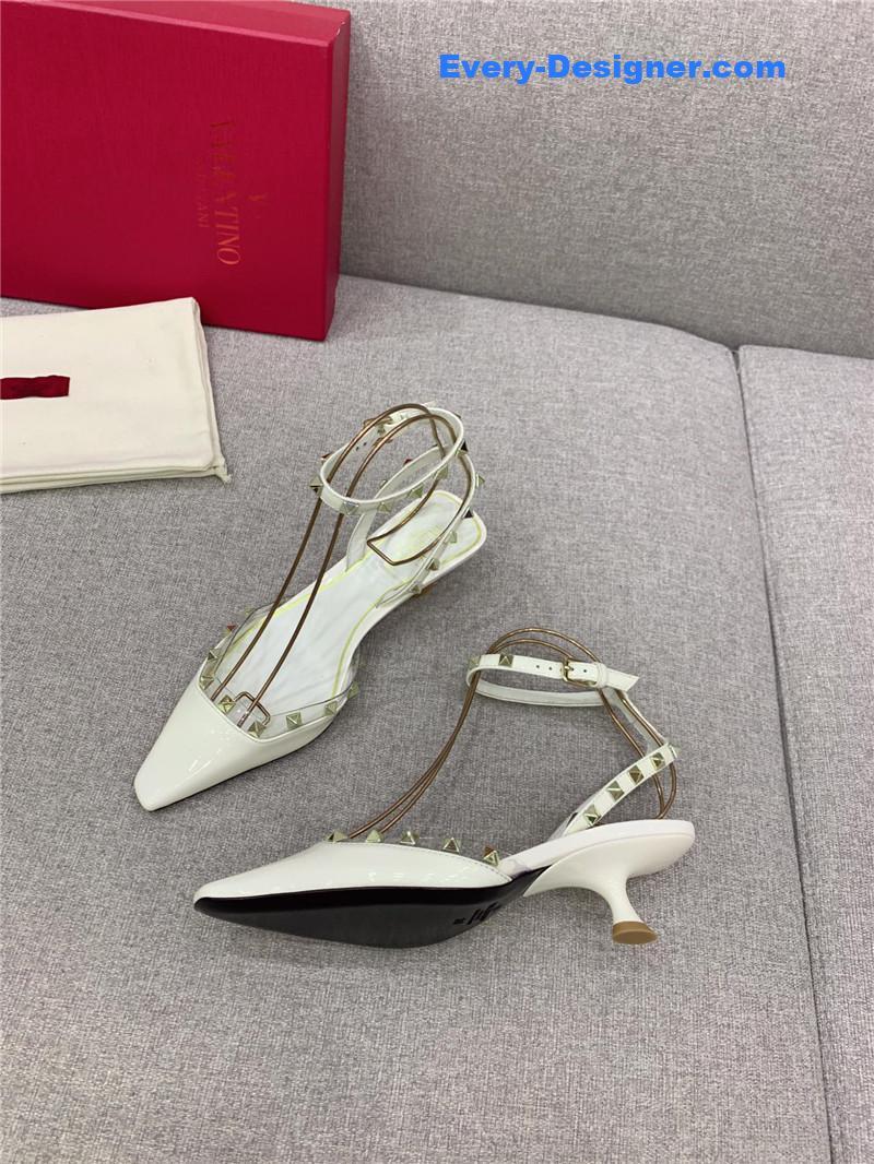 Va1e*ntin0 new rivet kitten heel sandals