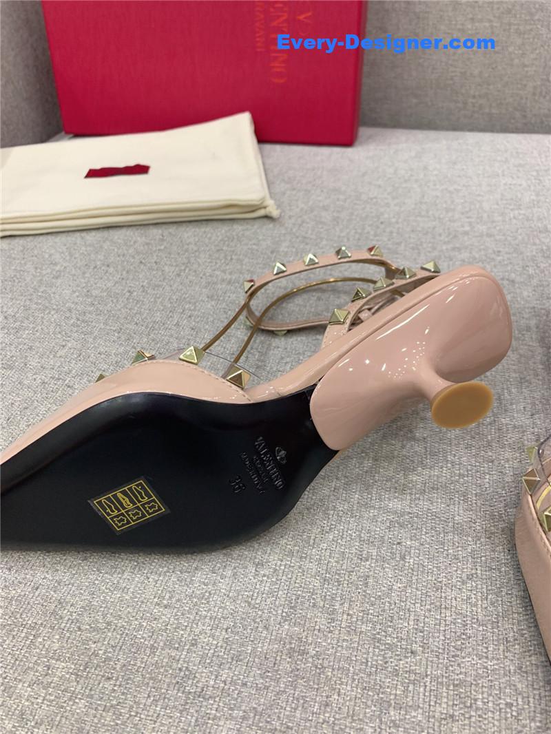 Va1e*ntin0 new rivet kitten heel sandals